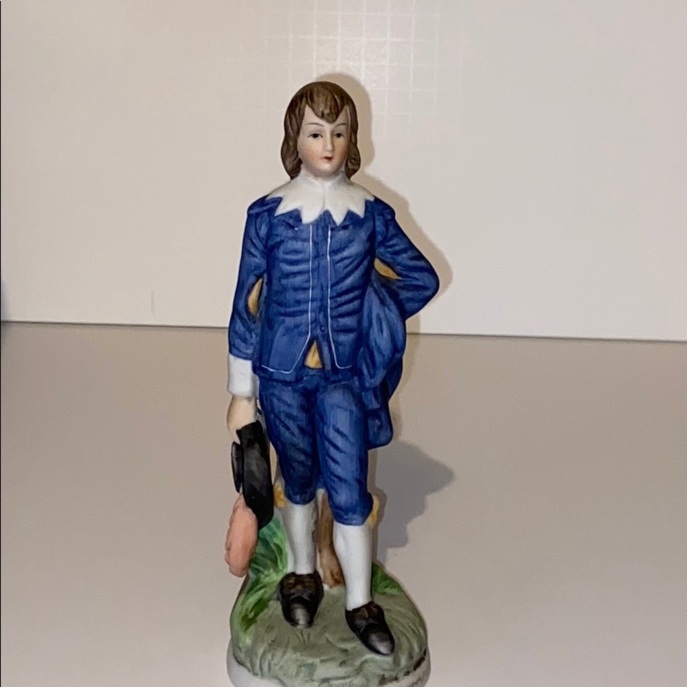 The blue boy Victorian figurines